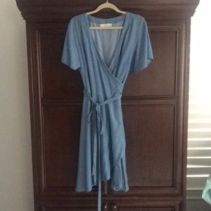 Loft Chambray Wrap dress